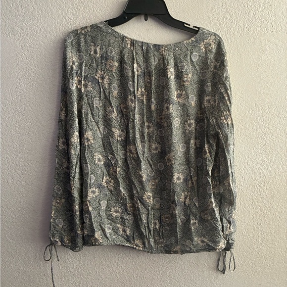 Lucky Brand Long Sleeve Floral Print Women's Top L - Picture 3 of 13